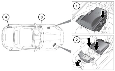 Jaguar F-Type (2018-2020) - sigorta kutusu
